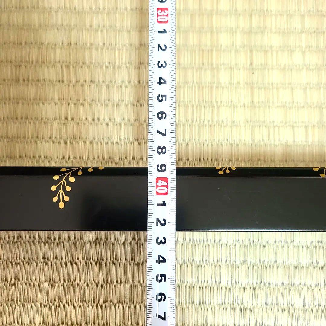 炉縁　塗師哲山作　踊桐蒔絵　茶道