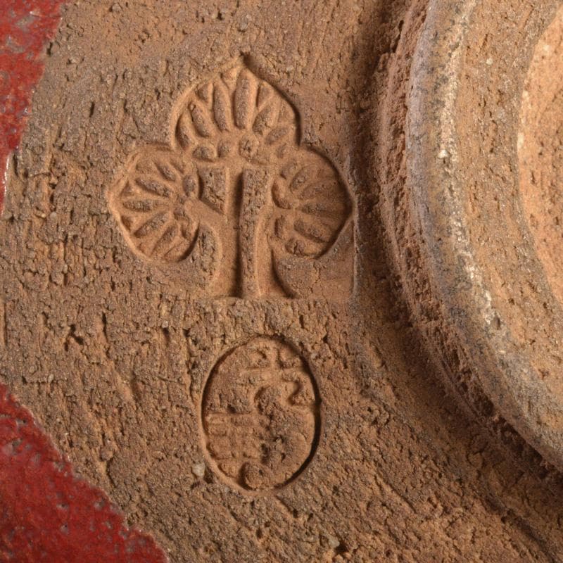 茶道具　赤楽茶碗　在銘　時代箱付　N　6504