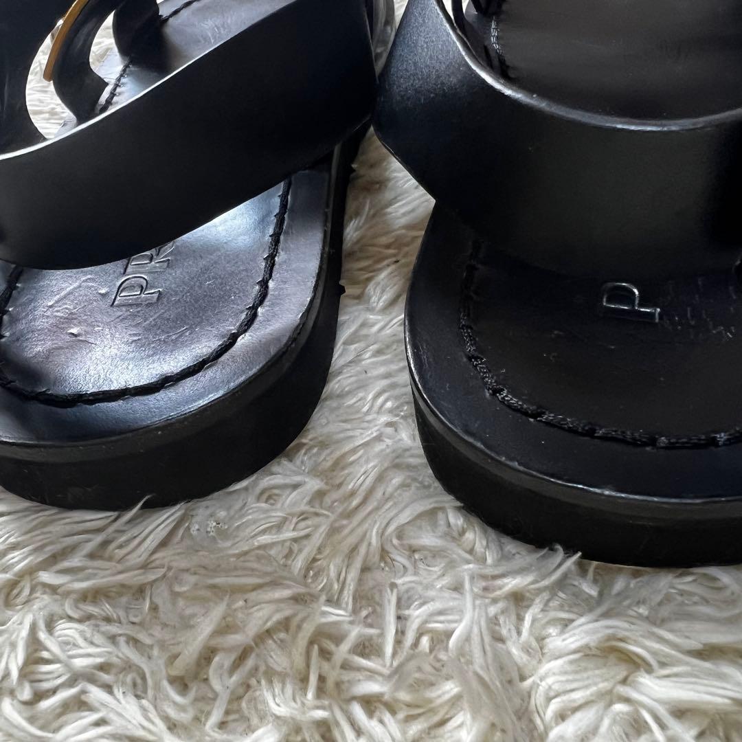 PRADプラダ スタッズ サンダル 38.1/2 (25~25.5くらい)メタル