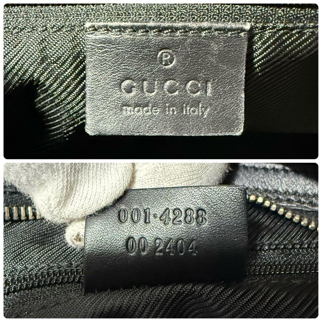 グッチ GGキャンバス ワンショルダー 2way ハンドバッグ レザーハンドル