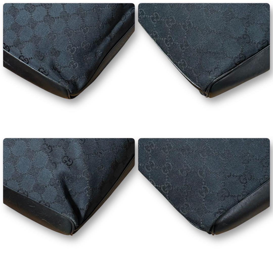 グッチ GGキャンバス ワンショルダー 2way ハンドバッグ レザーハンドル