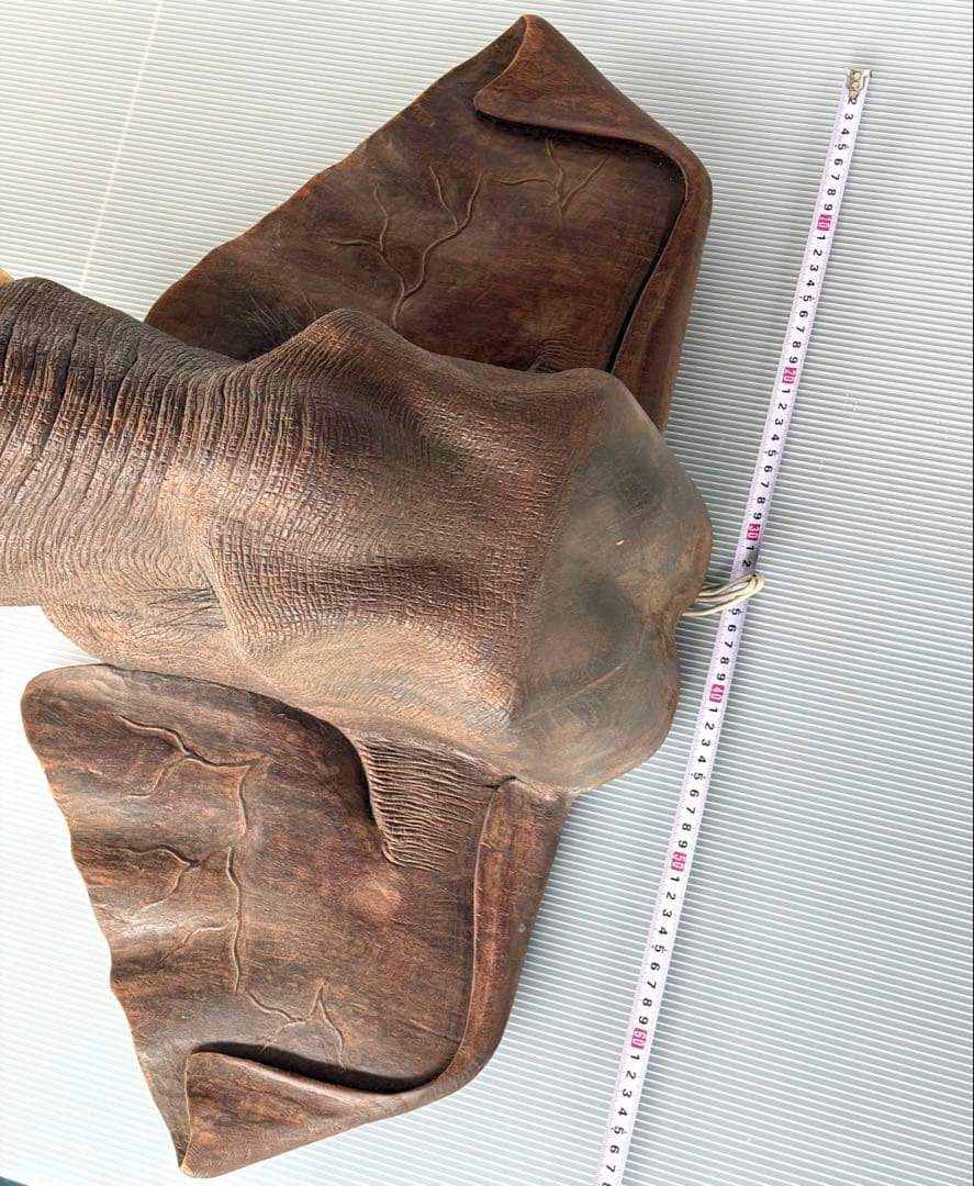 ハムタン サイズ大♪ リアル 彫刻 アンティーク 木製 ゾウ 象