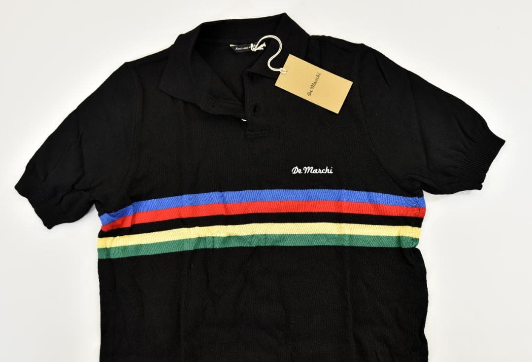 De Marchi Campione サイクリングポロシャツ size:M 黒
