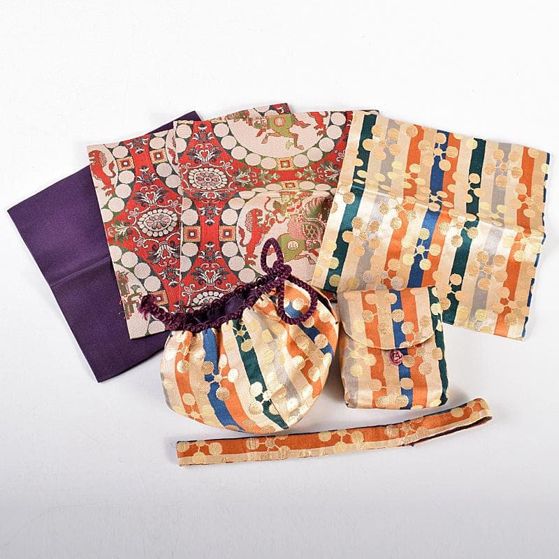 華山作　御所籠　皆具共　茶碗　棗など　十三点一式　仕覆付　共箱　F　R7699B