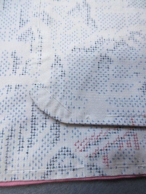 新古品！白大島紬＊７マルキ＊本場大島紬＊楼閣山水＊着物＊１６４ｃｍ＊裄６７