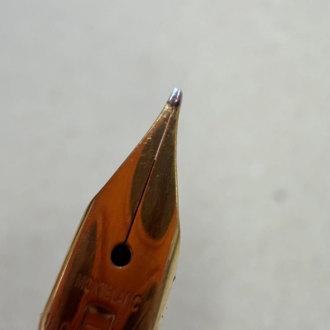 廃盤 MONTBLANC モンブラン No.12 万年筆 グレー 18k 吸引式