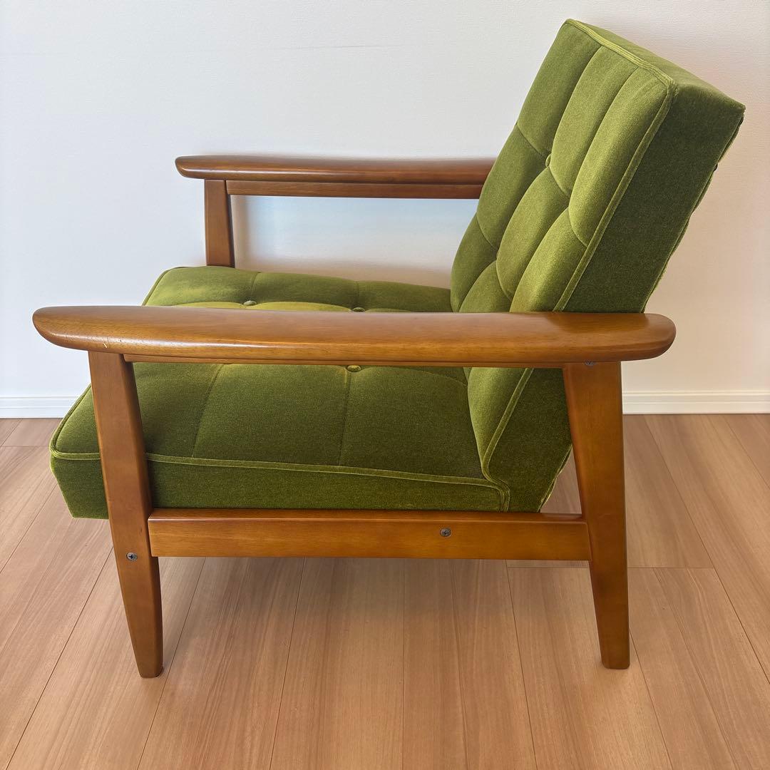 カリモク60 Kチェア 1シーター（モケットグリーン）