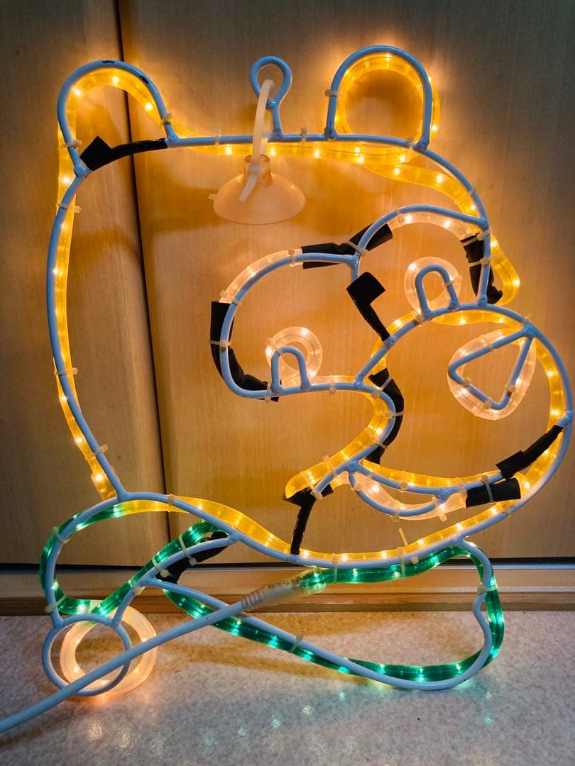 ✨ 希少！　屋外可！ プーさん サンタ イルミネーション ２点セット ✨