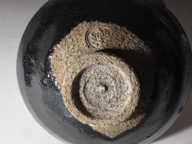 ★楽吉左衛門六代左入　黒平茶碗　横雲　二重箱　表千家七代如心斎花押★x625