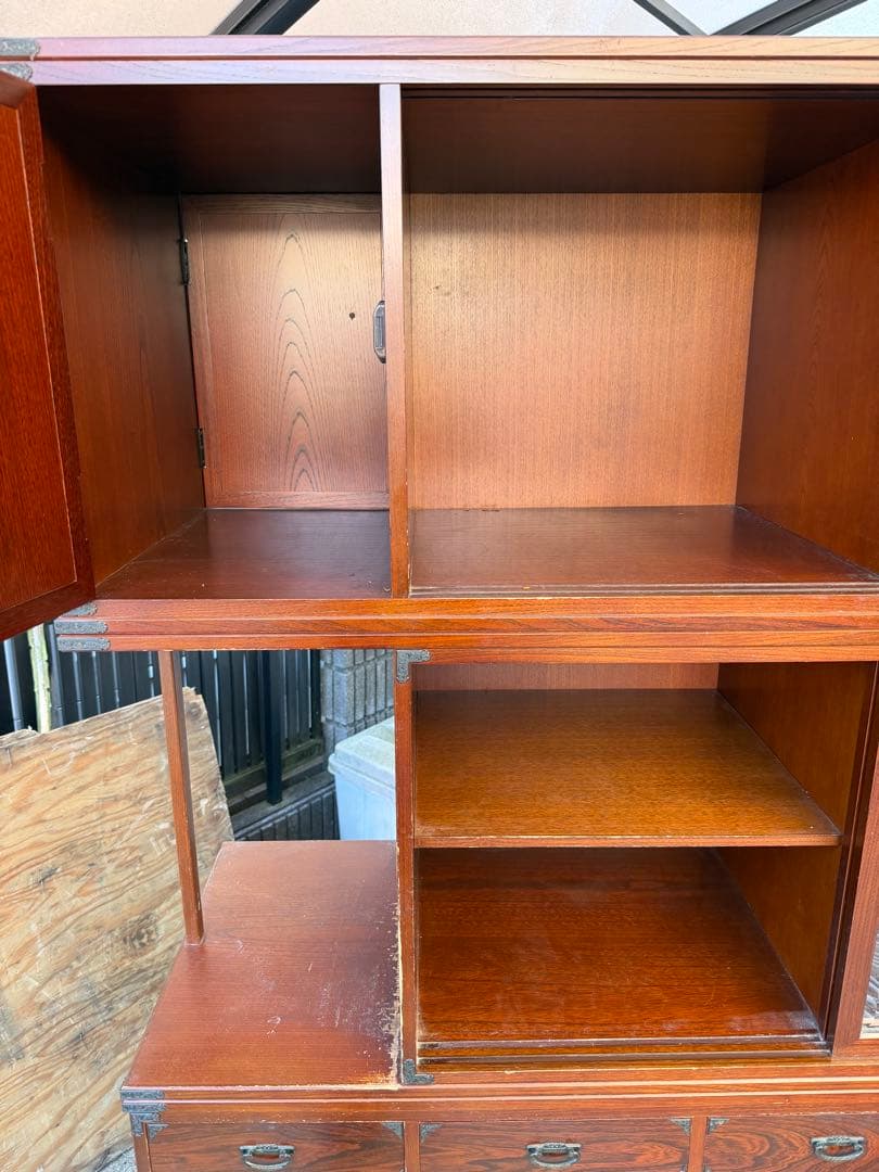 民芸家具 茶棚 茶箪笥 飾り棚 和家具 キャビネット レトロ 水屋箪笥