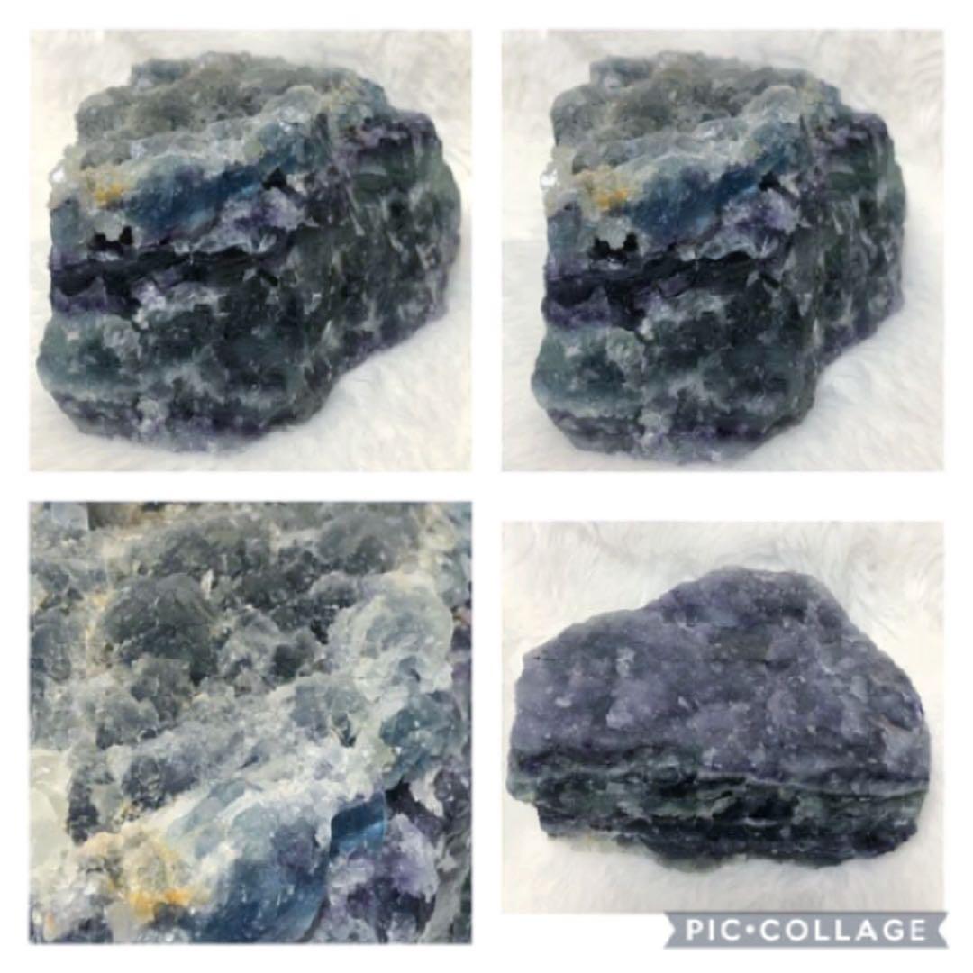 ☆ 綺麗！エンジェルフェザーフローライト(蛍石) 原石　1Kg パワーストーン！