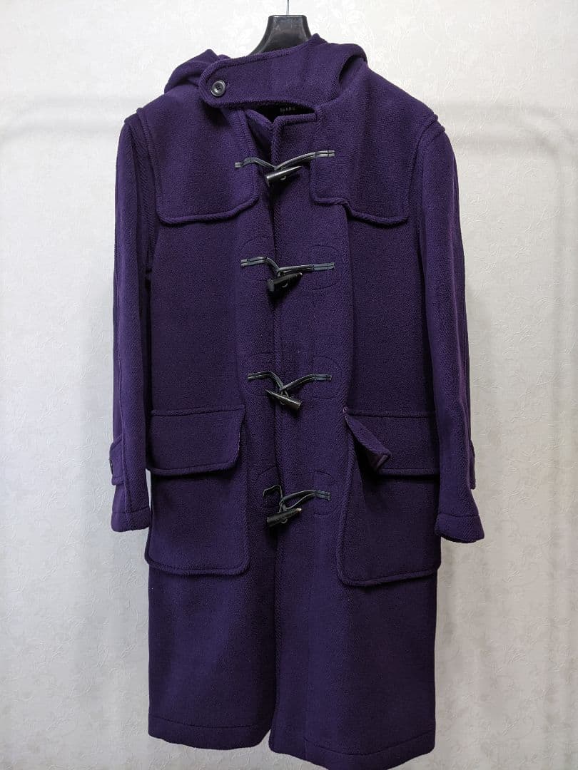 モンゴメリー ダッフルコート パープル紫 ウール１００ イギリス製 ビームス