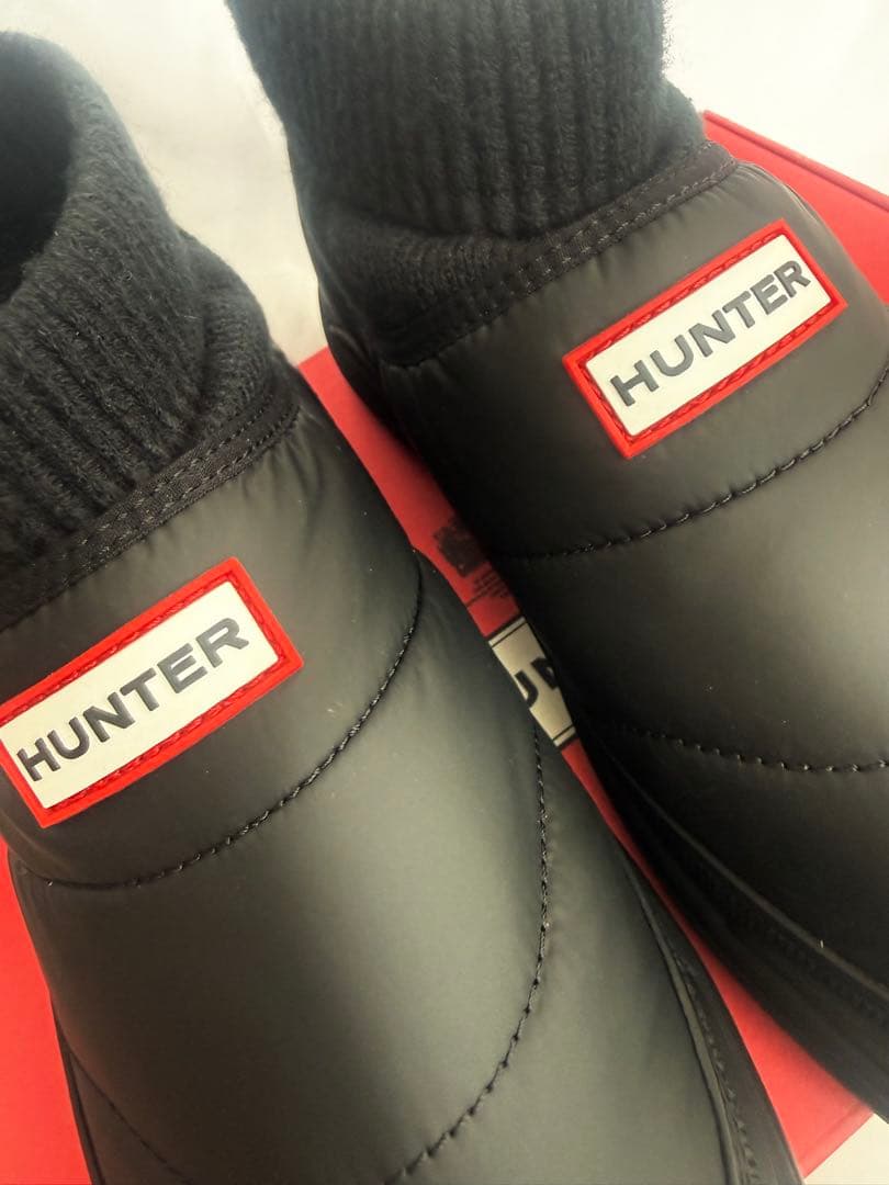 HUNTER ハンター インアウト パファー ニッテッド カフブーツ