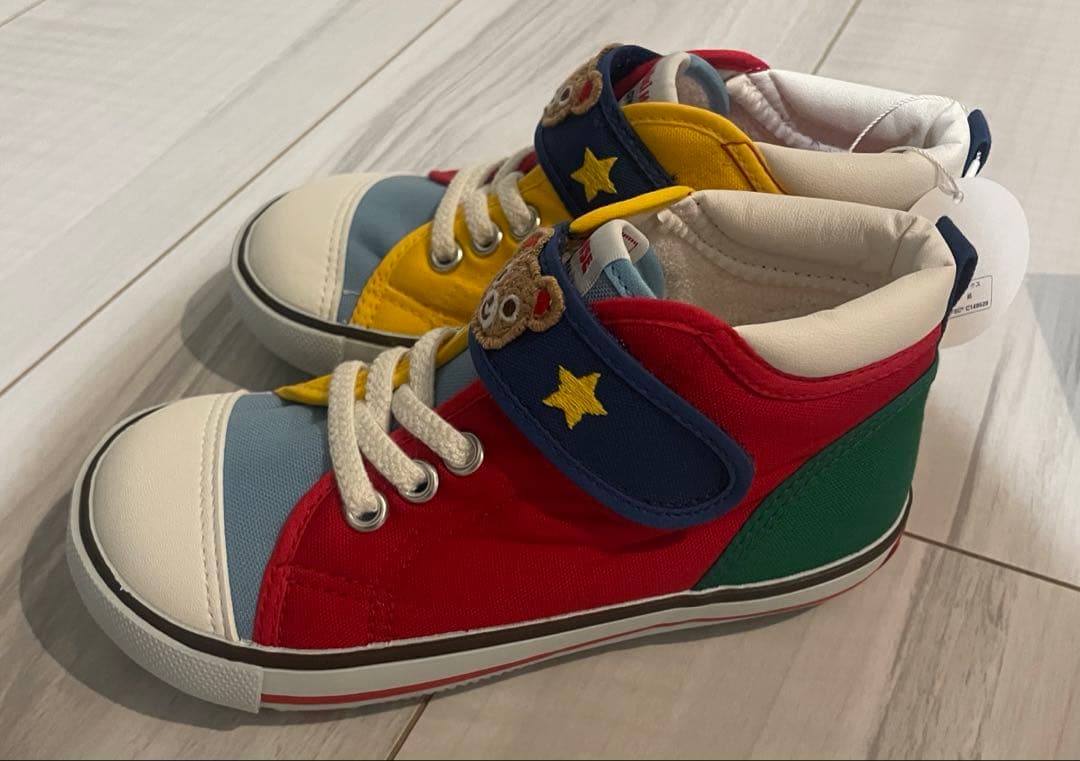 mikihouse カラフル ハイカットスニーカー