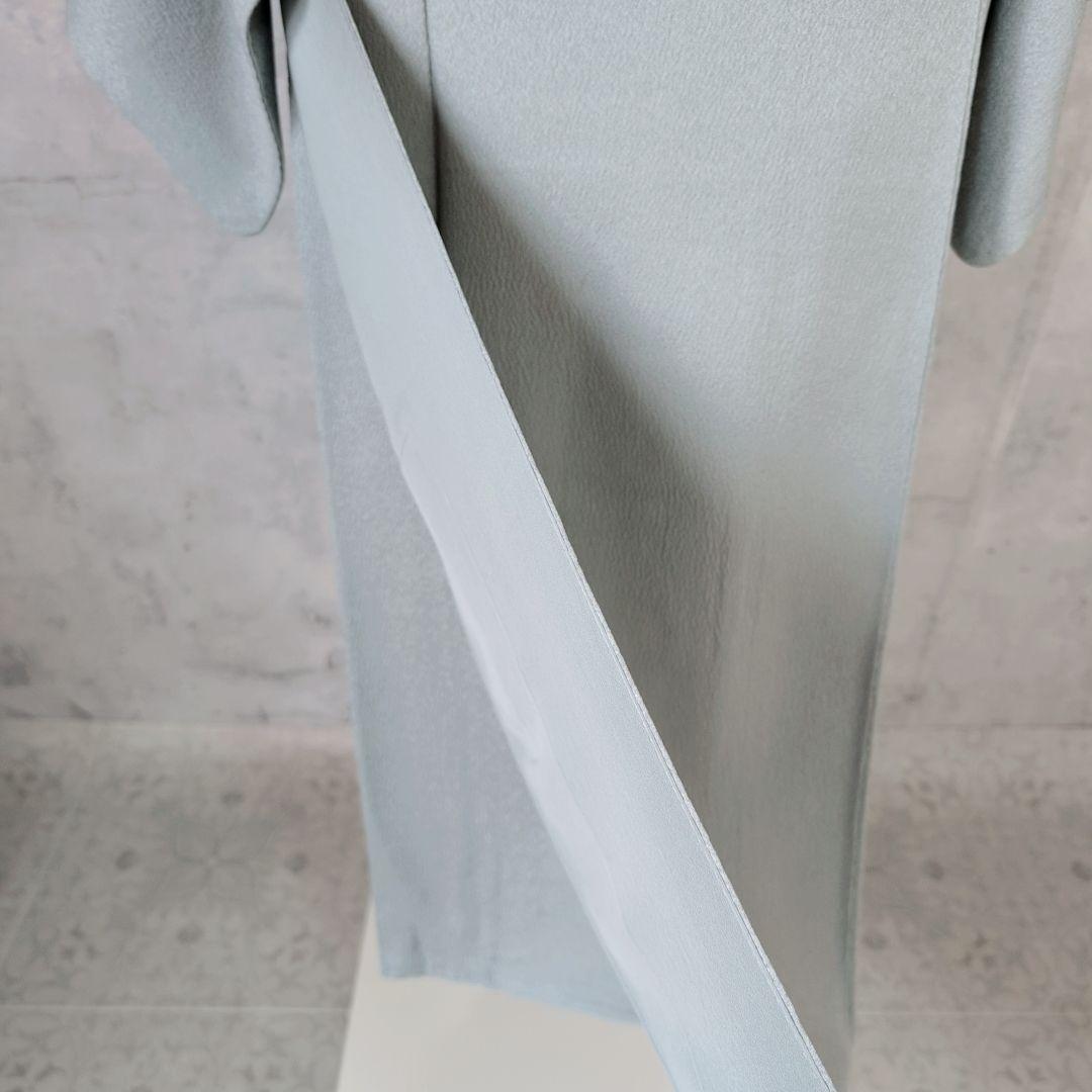 色無地　着物　フルセット　正絹　Sサイズ　水色グレー　爽やか　祝い事　F1