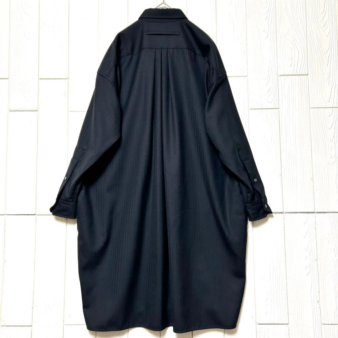 最終値下げ TICCA ウール100% スクエアビッグ ロングシャツ