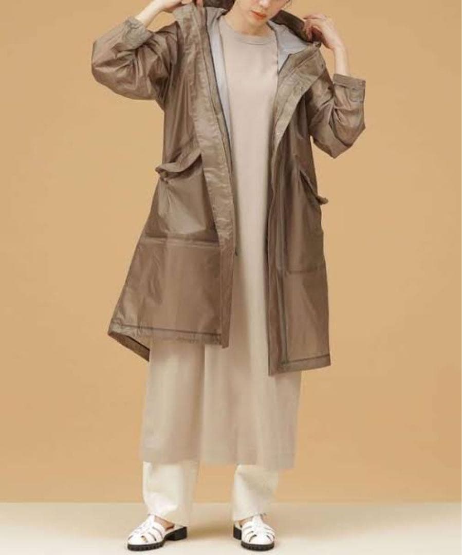 【中古美品】Sサイズ モッズコート ノースフェイス カーキ フード付き