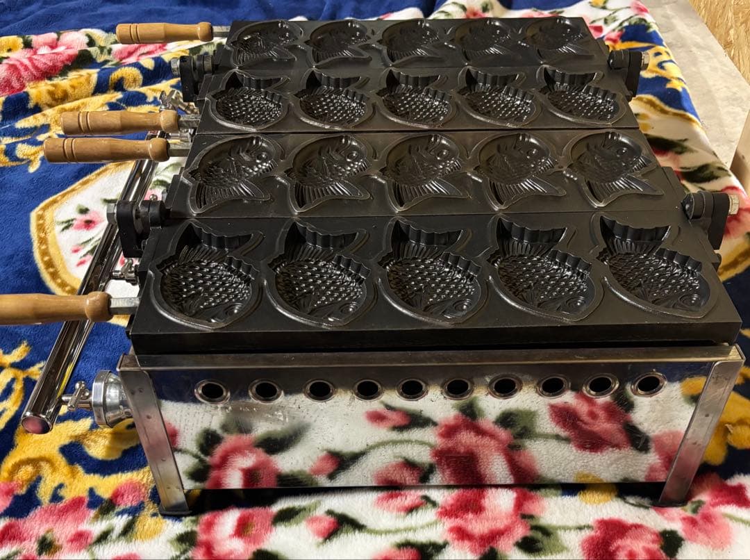 たい焼き器★天然ガス★5×2連★業務用器具★厨房器具★動作未確認