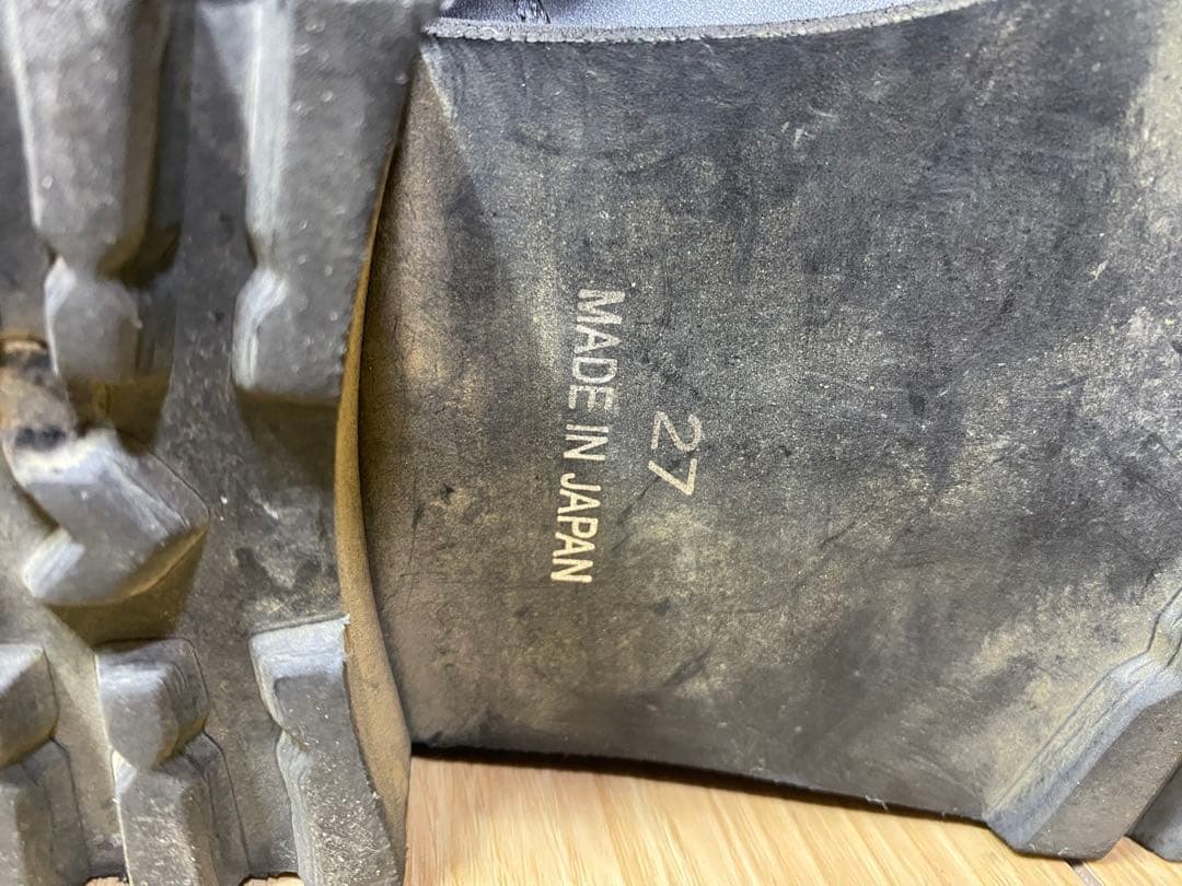 日本製　黒 レザー バックル付き エンジニアブーツ27センチ