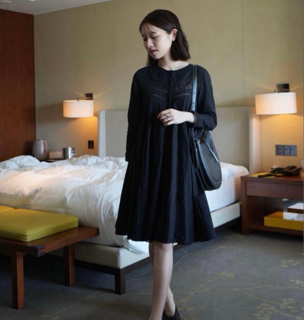 ワンピース laubeblanc Pin-tuck Lace Mini Dress