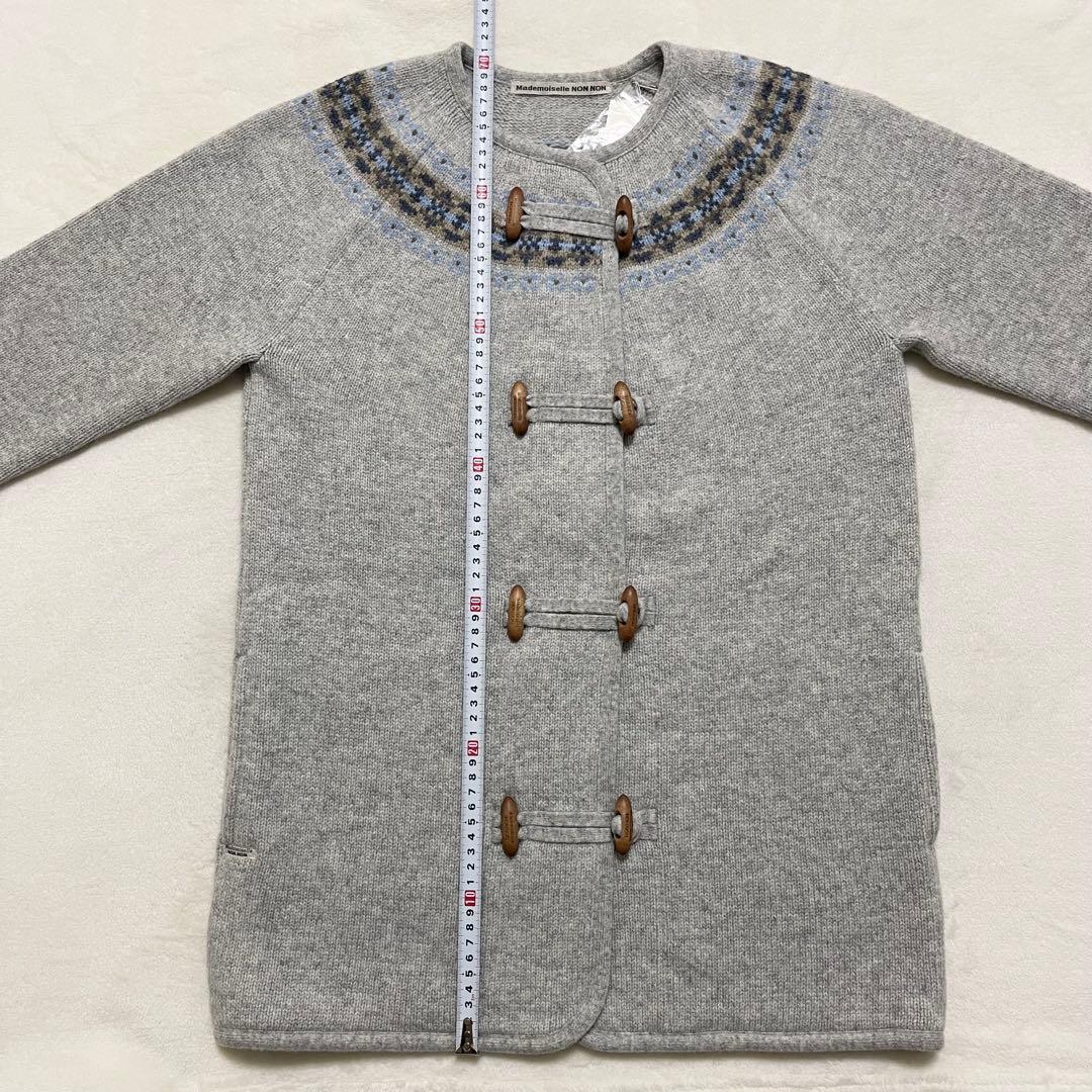 未使用 マドモアゼルノンノン 日本製 ニットコート ウール パパス