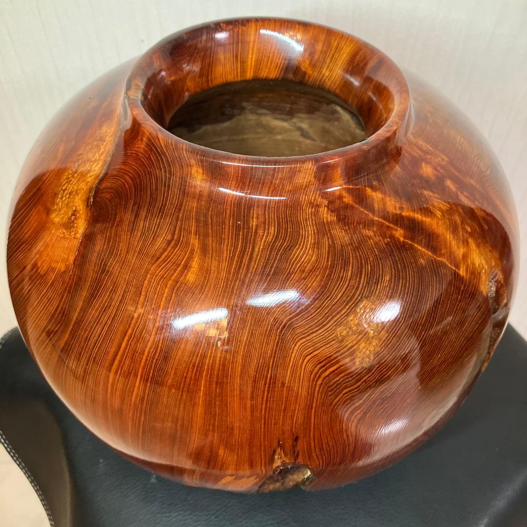 美品　希少材　屋久杉　屋久杉壺　屋久杉工芸品　世界遺産　年代物