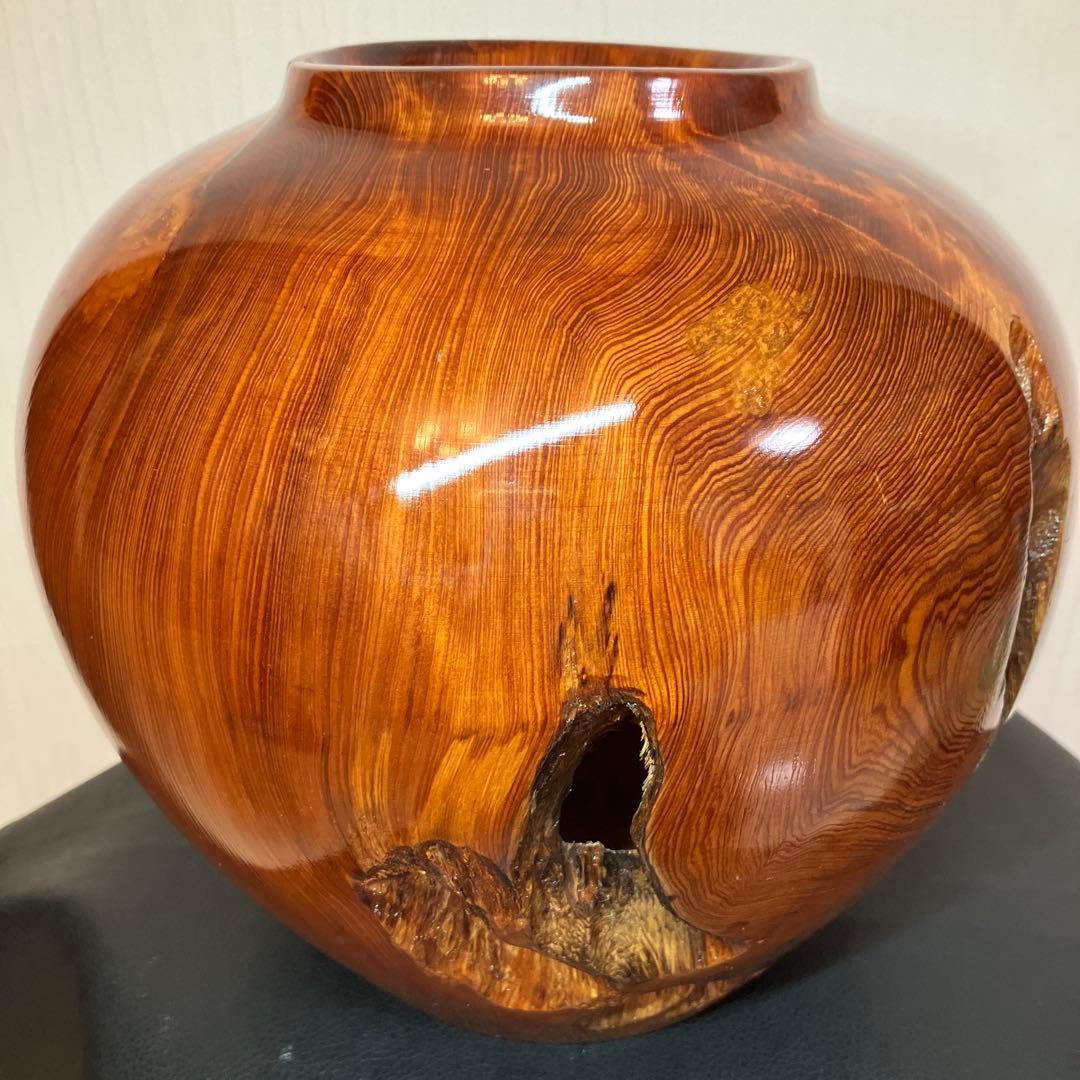 美品　希少材　屋久杉　屋久杉壺　屋久杉工芸品　世界遺産　年代物