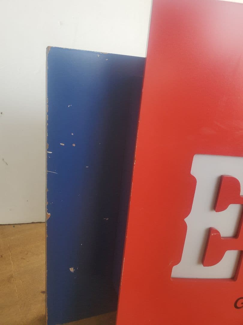 レトロ　EDWINエドウィン　店頭木製電飾看板　ディスプレイ　現状で