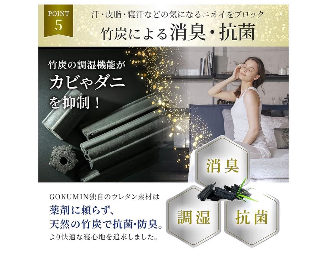 GOKUMIN プレミアム高反発マットレス ホワイト