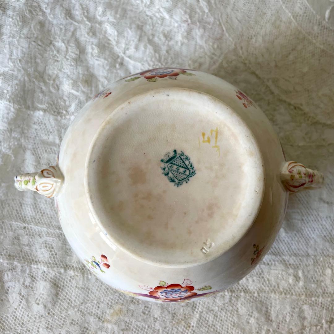 サルグミンヌミントン　シュクリエ　シュガーポット　フランスアンティーク