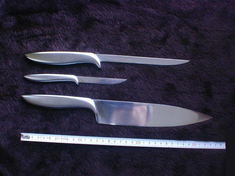 ★ ビンテージガーバーキッチンナイフセットウオールナット壁掛けケース