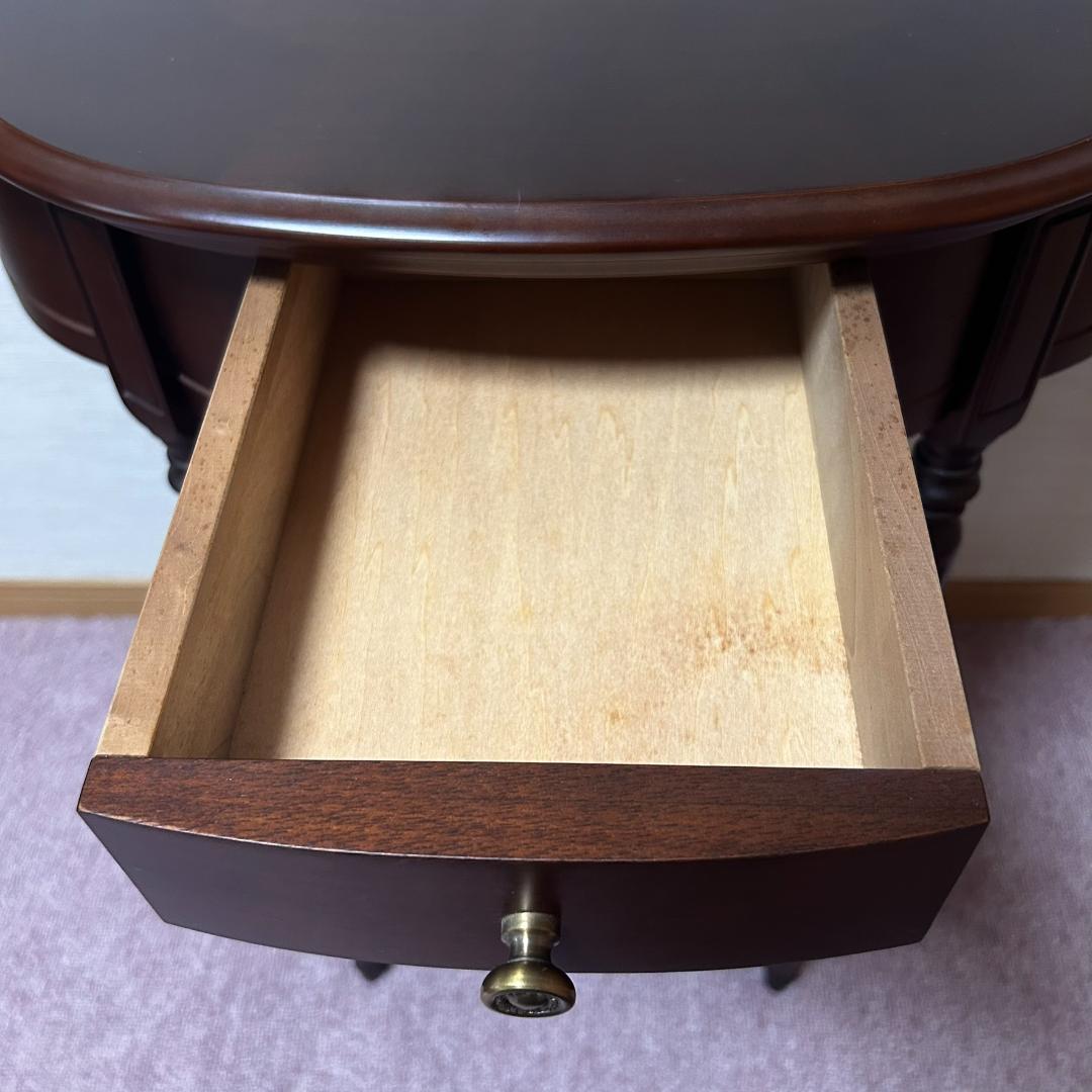 LA CASE　ラカーサ　木製　オーバル型　コンソールテーブル　引き出し付き