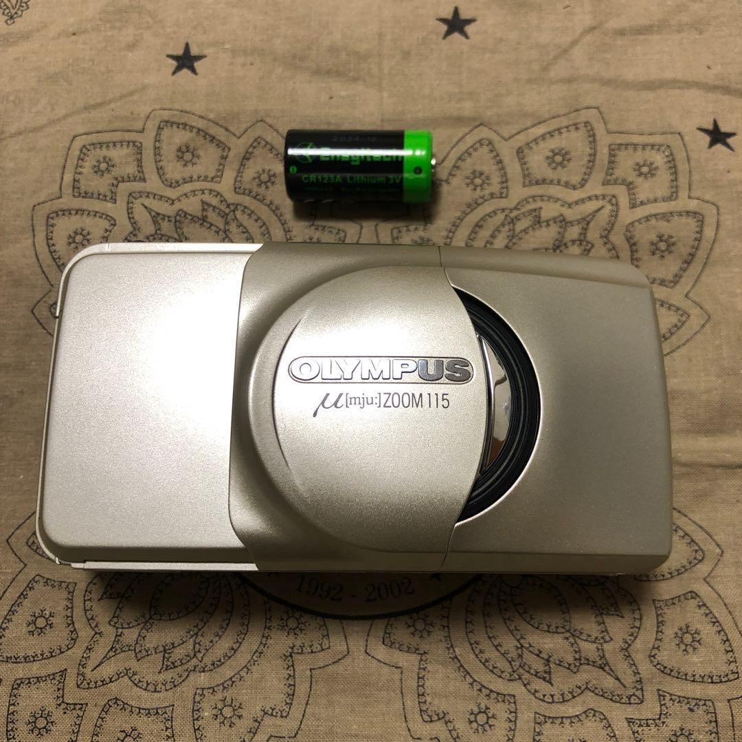 美品 OLYMPUS μ ZOOM 115 電池付 コンパクトフィルムカメラ