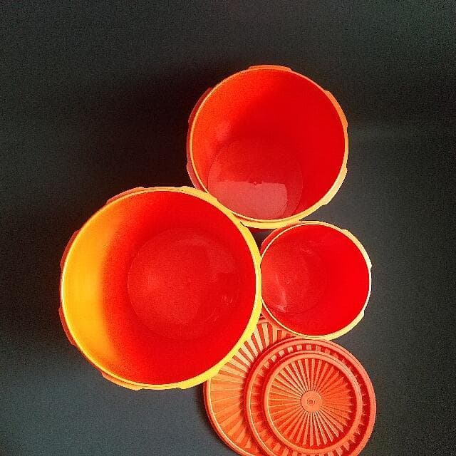 昭和レトロ タッパーウエア オレンジ色３個