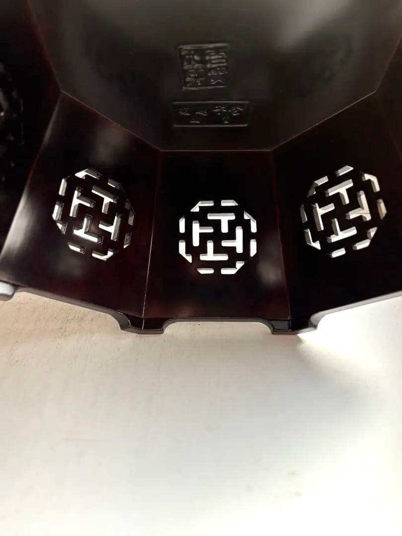 760 李朝家具 八角膳 小盤① 杏子通板 ソバン ヴィンテージ 美品 韓国