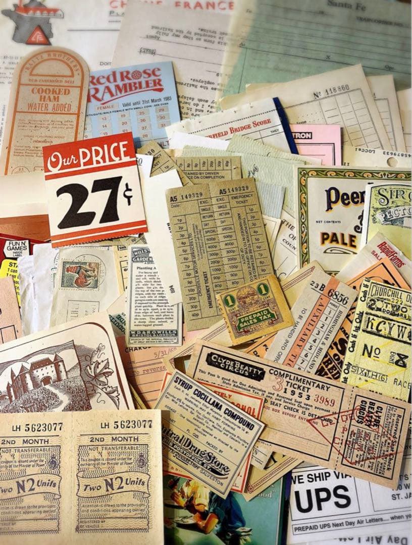 SALE！！★ 紙モノ詰め込みBOX ★ 60サイズ　海外 紙もの ヴィンテージ