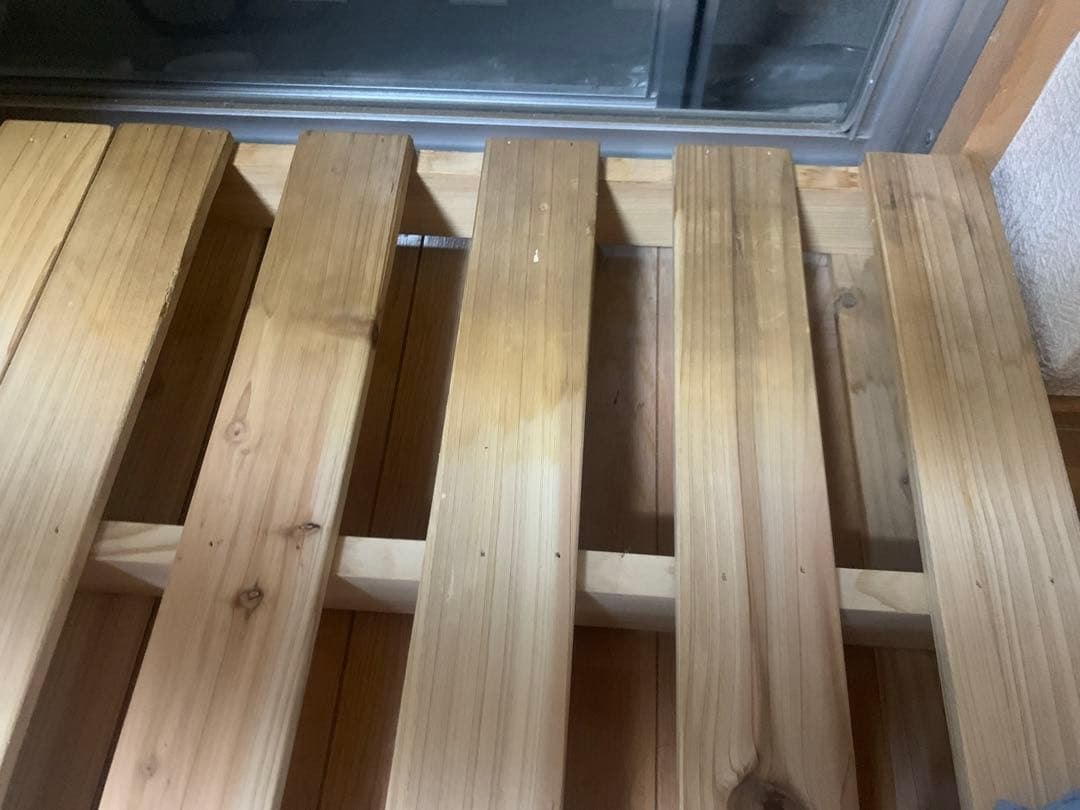 ダブルベッド　すのこのみ
