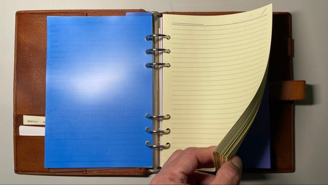 ￼【美品】システム手帳/ダ・ヴィンチ / ロロマクラシック　A5 ブラウン