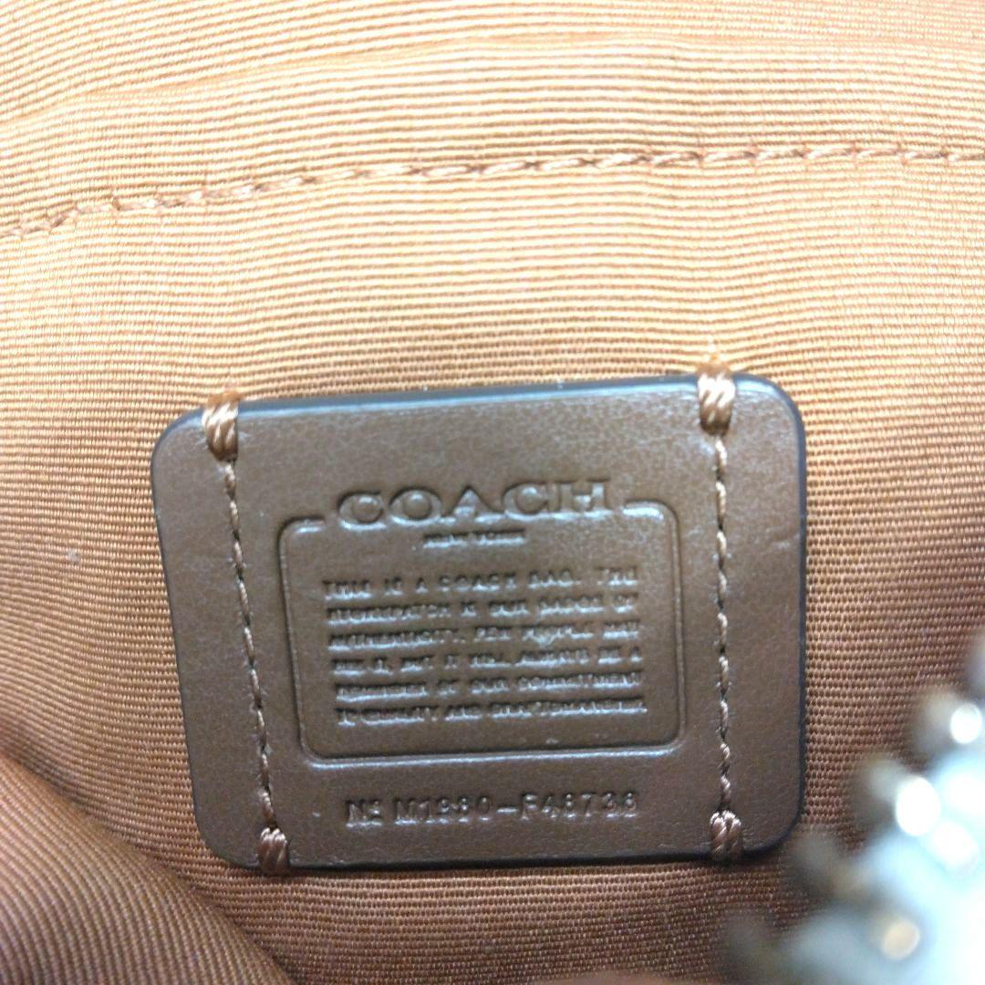COACH　ウエストポーチ　シボ革　ロゴ　オールレザー　M1980-F48738