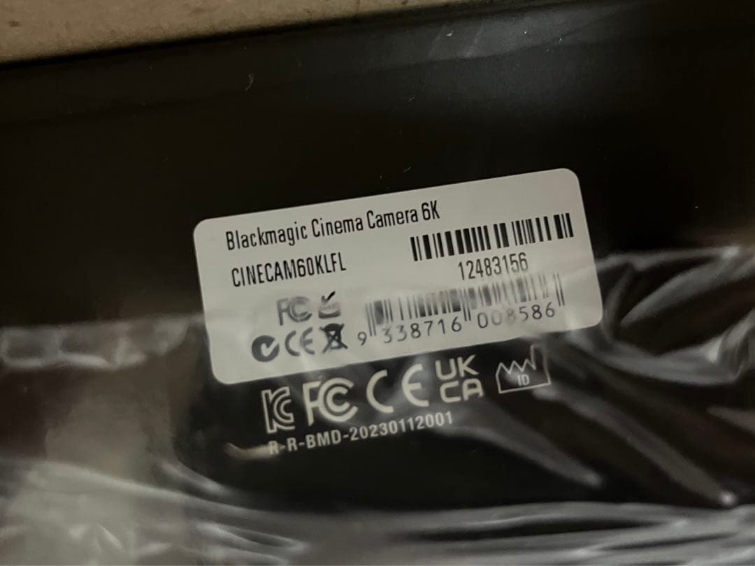 bmcc6k FF(未開封,davinci付属)