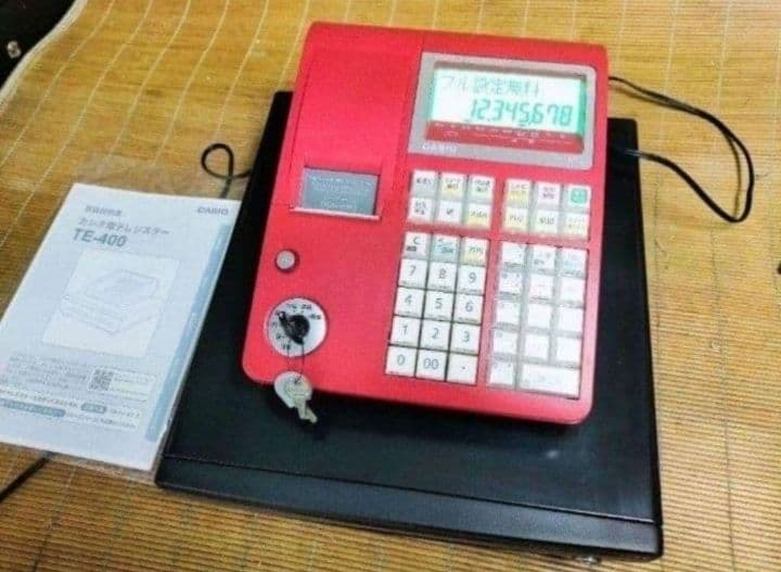 カシオレジスター　TE-400　フル設定無料　美品PC連携売上管理　400504