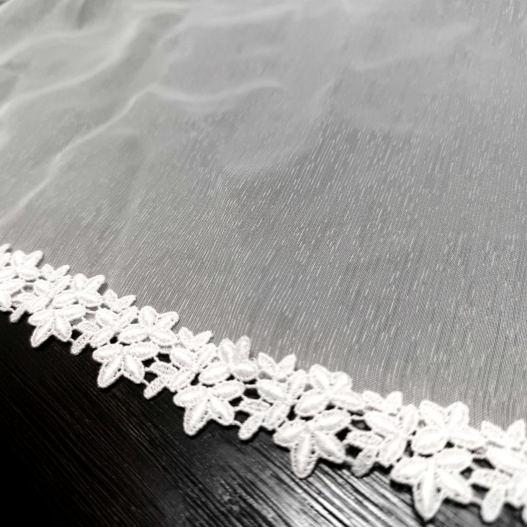 カフェカーテン【クッキー様オーダー品　ボイル＆ケミカルレース】ハンドメイド