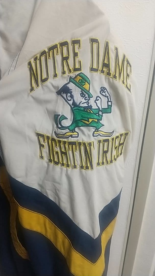 90s STARTER ノートルダム ナイロンアノラック ハーフジップ 韓国古着