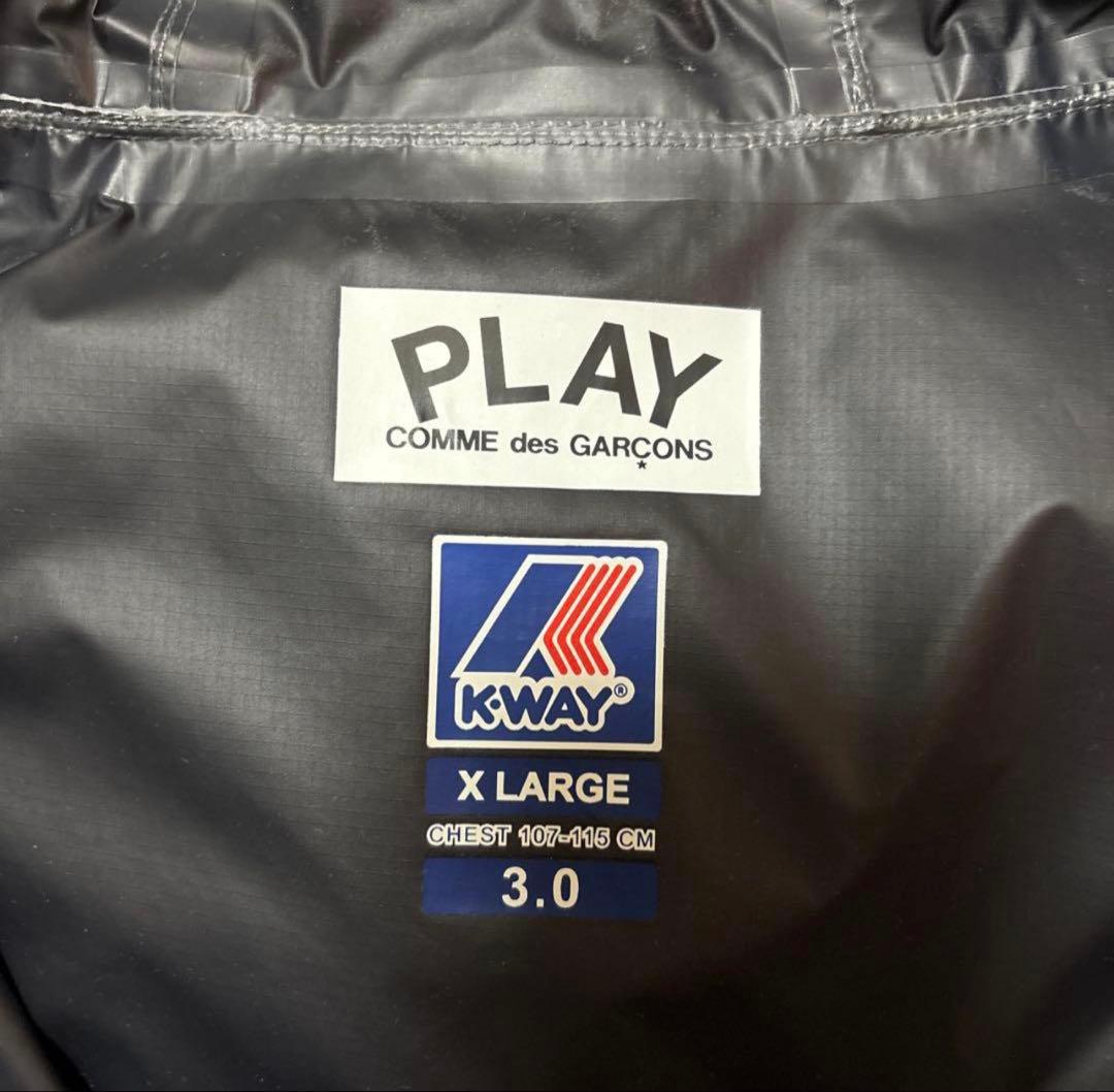 本日限定価格プレイコムデギャルソン × K-WAY ナイロンジャケット XL