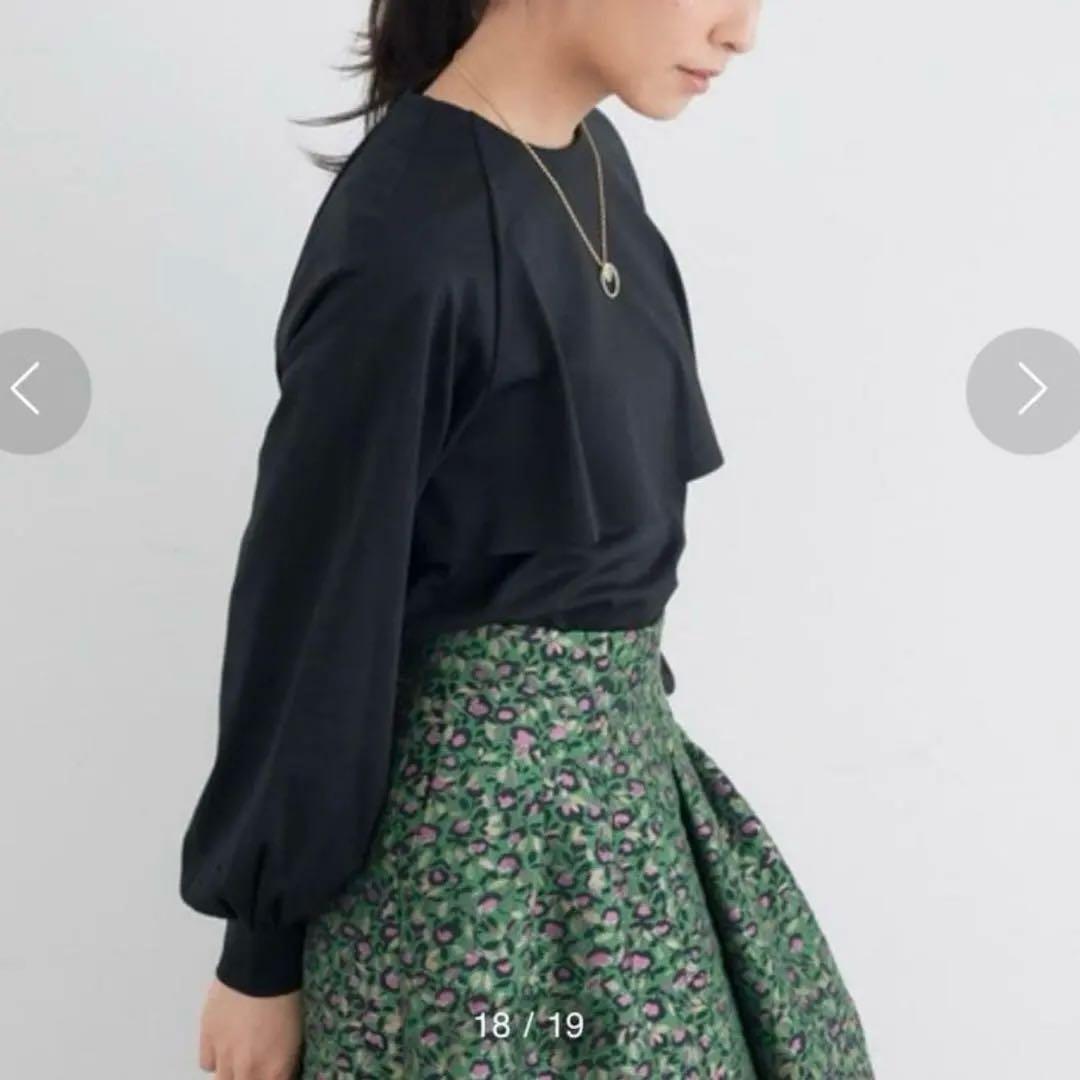 【新品タグ付】ANAYI コンパクトポンチラグランプルオーバー 黒 アナイ