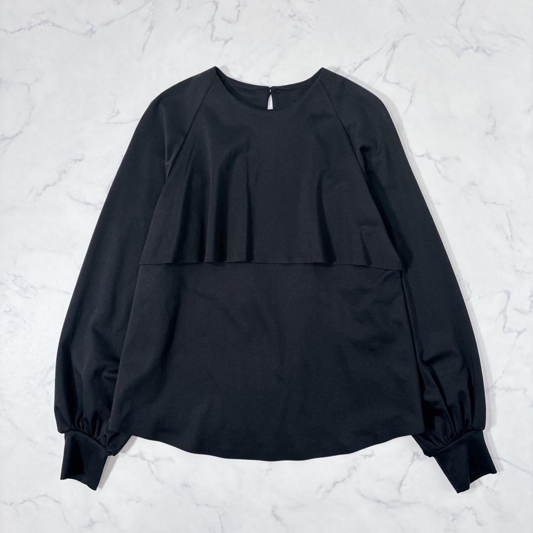 【新品タグ付】ANAYI コンパクトポンチラグランプルオーバー 黒 アナイ