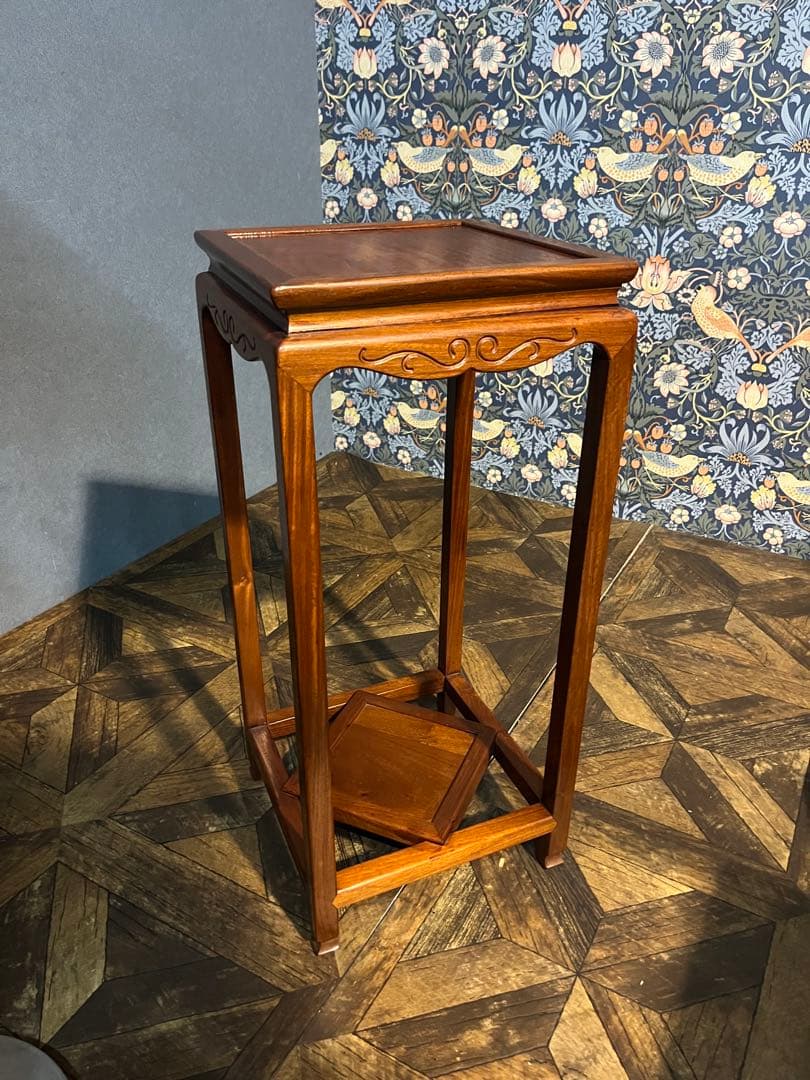 カリモク 花台 インテリア 昭和レトロ アンティーク 飾り台