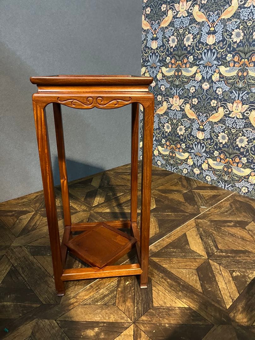 カリモク 花台 インテリア 昭和レトロ アンティーク 飾り台