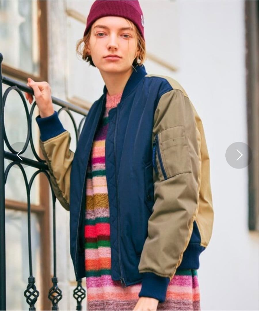 PS Paul Smith ペインテッドストライプ ニットワンピース モヘア混