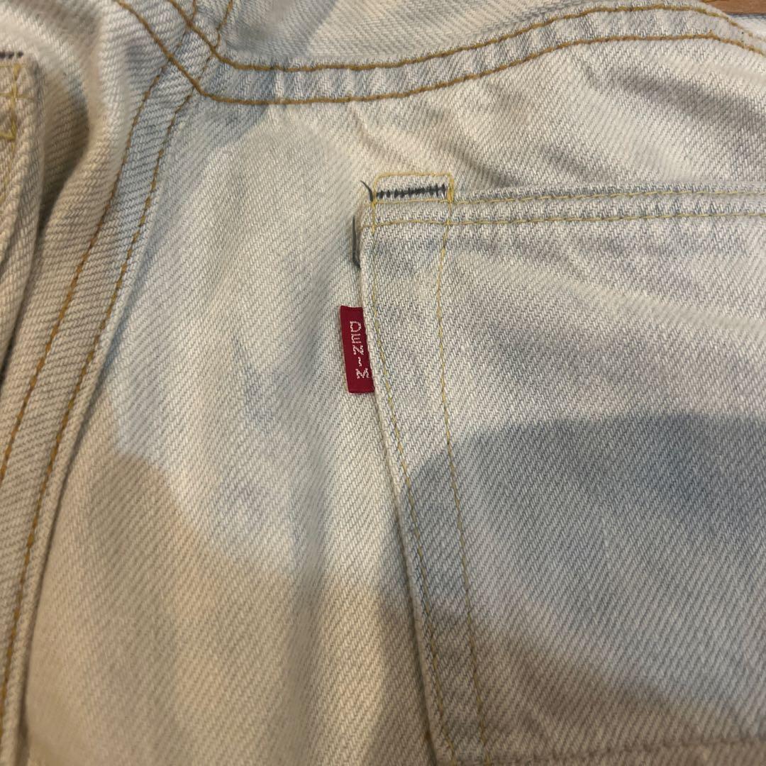 【ほぼ未使用】デニムダンガリー ダメージ　ジーンズ　150cm